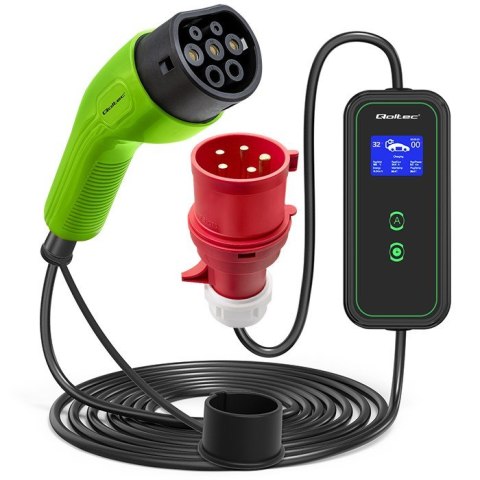 Qoltec Mobilna ładowarka do samochodów EV 2 w 1 typ2 | 7kW | 230V | CEE 5 PIN Qoltec Mobilna ładowarka do samochodów EV 2 w 1 typ2 | 7kW | 230V | CEE 5 PIN