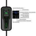 Qoltec Mobilna ładowarka do samochodu elektrycznego EV z regulacją 2w1 Typ2 | 7kW | CEE 3 PIN | 230V | LCD | Przenośna | Wallbox