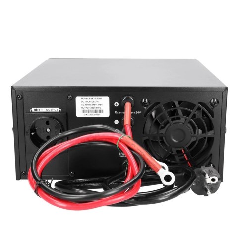 Extralink Piorun 2000VA/1600W Inwerter Czysta sinusoida, napięcie akumulatora 24VDC Extralink Piorun 2000VA/1600W Inwerter Czysta sinusoida, napięcie akumulatora 24VDC