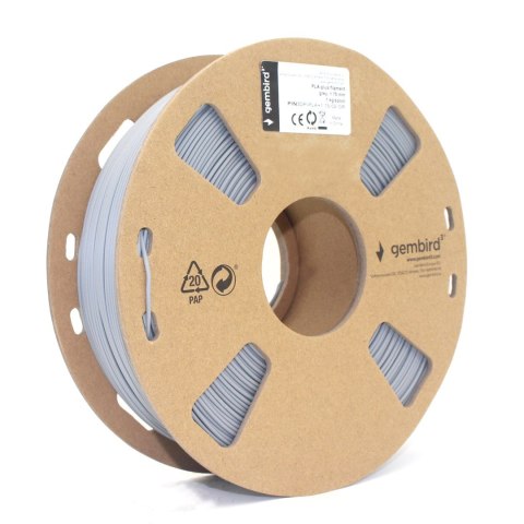 GEMBIRD FILAMENT PLA 1.75MM, 1KG, KOLOR SZARY GEMBIRD FILAMENT PLA 1.75MM, 1KG, KOLOR SZARY