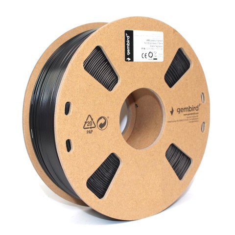 Gembird 3DP-ABS1.75-01-BK materiały drukarskie 3D ABS Czarny 1,4 kg Gembird 3DP-ABS1.75-01-BK materiały drukarskie 3D ABS Czarny 1,4 kg