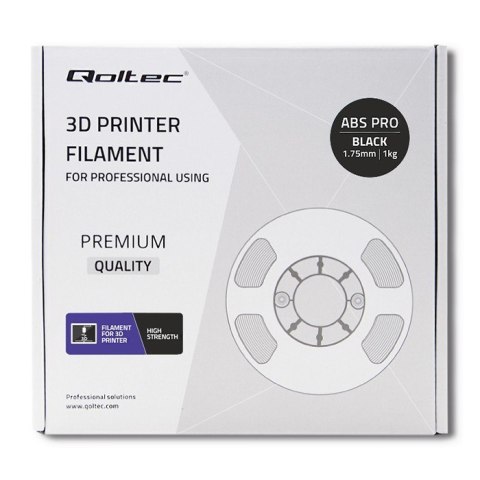 Materiały drukarskie 3D Qoltec 50677 ABS Czarny Materiały drukarskie 3D Qoltec 50677 ABS Czarny
