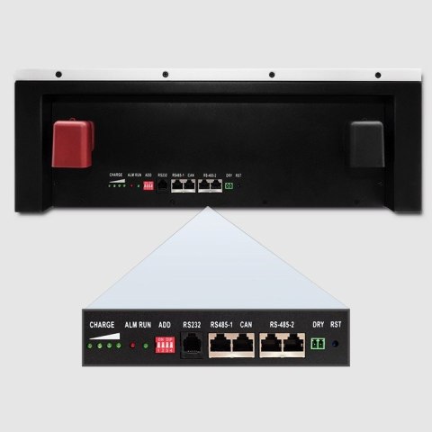 QOLTEC MAGAZYN ENERGII LIFEPO4 | 5.12KWH | 51.2V | 100AH | BMS | LCD QOLTEC MAGAZYN ENERGII LIFEPO4 | 5.12KWH | 51.2V | 100AH | BMS | LCD