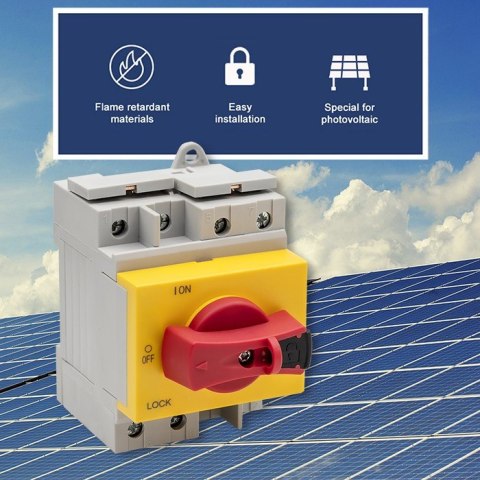 QOLTEC ROZŁĄCZNIK IZOLACYJNY DC Z FUNKCJĄ BLOKADY | WYŁĄCZNIK GŁÓWNY | 1200V | 32A | 8KV | 4P QOLTEC ROZŁĄCZNIK IZOLACYJNY DC Z FUNKCJĄ BLOKADY | WYŁĄCZNIK GŁÓWNY | 1200V | 32A | 8KV | 4P