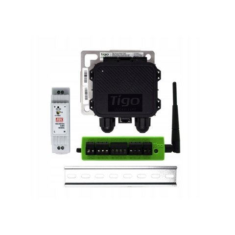 Zestaw komunikacji TIGO: Cloud Connect Advanced wraz z Access Point TAP, zasilaczem i szyną DIN Zestaw komunikacji TIGO: Cloud Connect Advanced wraz z Access Point TAP, zasilaczem i szyną DIN