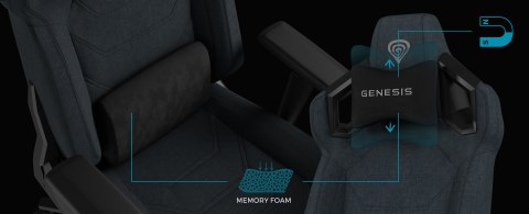 Fotel do gry GENESIS NFG-2245 Obite siedzisko Fotel do gry GENESIS NFG-2245 Obite siedzisko