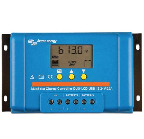 Victron Energy Regulator PWM DUO LCD&USB 12/24V-20A Victron Energy Regulator PWM DUO LCD&USB 12/24V-20A