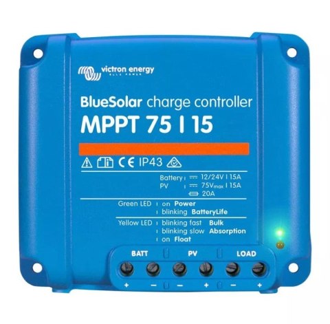 Victron Energy Regulator ładowania Blue Solar MPPT 75V/15A Victron Energy Regulator ładowania Blue Solar MPPT 75V/15A