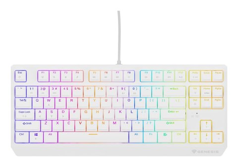 Klawiatura GENESIS Thor 230 TKL Gaming USB QWERTY US English Biały Klawiatura GENESIS Thor 230 TKL Gaming USB QWERTY US English Biały