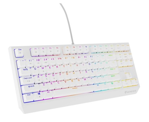 Klawiatura GENESIS Thor 230 TKL Gaming USB QWERTY US English Biały Klawiatura GENESIS Thor 230 TKL Gaming USB QWERTY US English Biały
