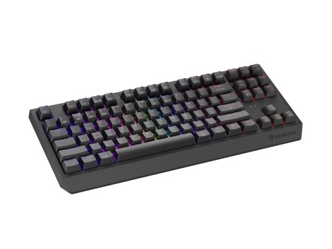 Klawiatura GENESIS Thor 230 TKL Gaming USB + RF Wireless + Bluetooth QWERTY Czarna Klawiatura GENESIS Thor 230 TKL Gaming USB + RF Wireless + Bluetooth QWERTY Czarna