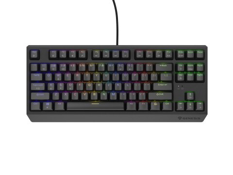 Klawiatura GENESIS Thor 230 TKL Gaming USB + RF Wireless + Bluetooth QWERTY Czarny Klawiatura GENESIS Thor 230 TKL Gaming USB + RF Wireless + Bluetooth QWERTY Czarny