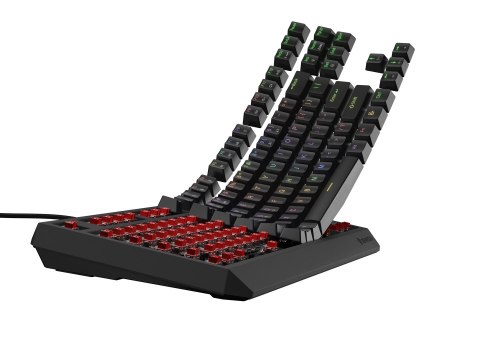 Klawiatura GENESIS Thor 230 TKL Gaming USB + RF Wireless + Bluetooth QWERTY Czarny Klawiatura GENESIS Thor 230 TKL Gaming USB + RF Wireless + Bluetooth QWERTY Czarny