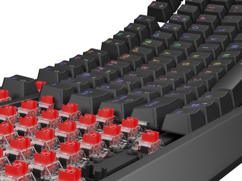 Klawiatura GENESIS Thor 230 TKL Gaming USB + RF Wireless + Bluetooth QWERTY Czarny Klawiatura GENESIS Thor 230 TKL Gaming USB + RF Wireless + Bluetooth QWERTY Czarny