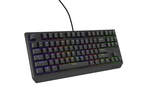 Klawiatura GENESIS Thor 230 TKL Gaming USB + RF Wireless + Bluetooth QWERTY Czarny Klawiatura GENESIS Thor 230 TKL Gaming USB + RF Wireless + Bluetooth QWERTY Czarny