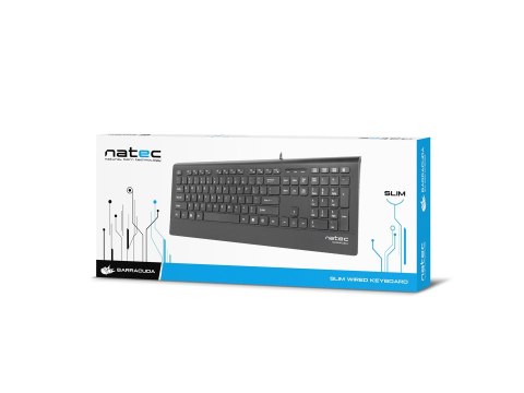 NATEC Barracuda klawiatura Uniwersalne USB QWERTY Hiszpański Czarny NATEC Barracuda klawiatura Uniwersalne USB QWERTY Hiszpański Czarny