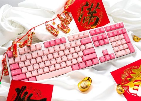 Ducky One 3 Gossamer Pink klawiatura Gaming USB US English Różowy, Biały Ducky One 3 Gossamer Pink klawiatura Gaming USB US English Różowy, Biały
