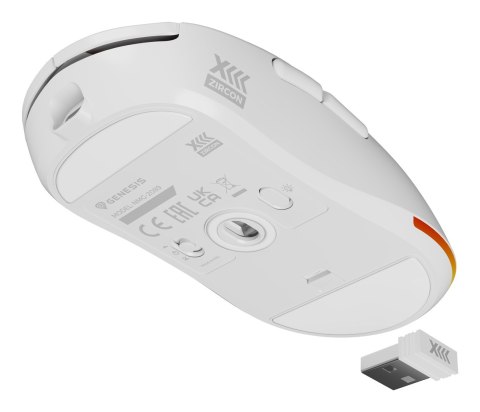 GENESIS Zircon XIII myszka Gaming Oburęczny RF Wireless + USB Type-C Optyczny 26000 DPI GENESIS Zircon XIII myszka Gaming Oburęczny RF Wireless + USB Type-C Optyczny 26000 DPI