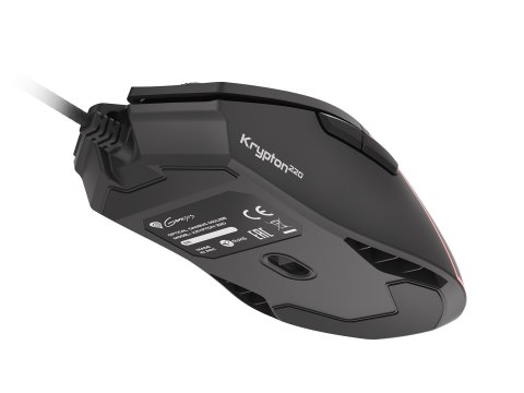 Mysz dla graczy Genesis Krypton 220 6400DPI RGB czarna gamingowa programowalna Mysz dla graczy Genesis Krypton 220 6400DPI RGB czarna gamingowa programowalna