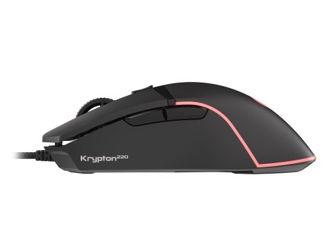Mysz dla graczy Genesis Krypton 220 6400DPI RGB czarna gamingowa programowalna Mysz dla graczy Genesis Krypton 220 6400DPI RGB czarna gamingowa programowalna