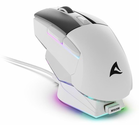 Sharkoon SGM50W myszka Gaming Po prawej stronie RF Wireless + USB Type-A Optyczny 6400 DPI Sharkoon SGM50W myszka Gaming Po prawej stronie RF Wireless + USB Type-A Optyczny 6400 DPI