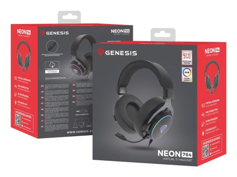 GENESIS NSG-2169 słuchawki/zestaw słuchawkowy Przewodowa Opaska na głowę Gaming USB Typu-A Czarny GENESIS NSG-2169 słuchawki/zestaw słuchawkowy Przewodowa Opaska na głowę Gaming USB Typu-A Czarny