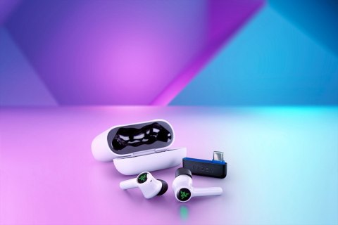 Razer Hammerhead HyperSpeed Słuchawki Bezprzewodowy Douszny Gaming Bluetooth Biały