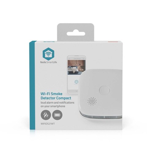 Nedis WIFIDS21WT inteligentny czujnik dymu Wykrywacz próbek powietrza Połączenia bezprzewodowe Nedis WIFIDS21WT inteligentny czujnik dymu Wykrywacz próbek powietrza Połączenia bezprzewodowe
