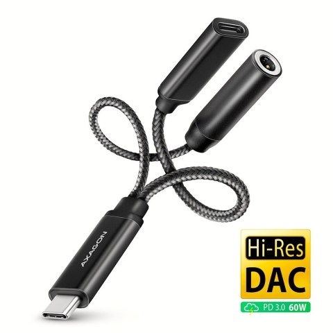 Axagon ADA-HCPD kabel audio 0,1 m USB-C, 3.5 mm USB-C Czarny Axagon ADA-HCPD kabel audio 0,1 m USB-C, 3.5 mm USB-C Czarny
