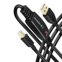 Axagon ADR-210B USB 2.0 A-M -> B-M active connecting/repeater cable 10m - Kabel - Digital/Daten kabel USB USB A USB B Czarny