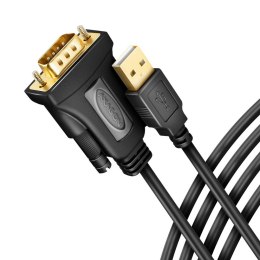 Axagon ADS-1PQN USB-A 2.0 - serial RS-232 DB9-M FTDI adapter cable 1.5m - Adapter - Digital/Daten kabel równoległy Czarny 1,5 m 