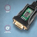 Axagon ADS-1PQN USB-A 2.0 - serial RS-232 DB9-M FTDI adapter cable 1.5m - Adapter - Digital/Daten kabel równoległy Czarny 1,5 m 