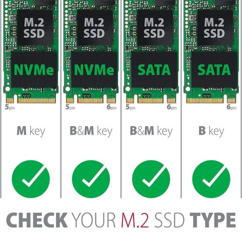 Axagon PCEM2-D adapter Wewnętrzny M.2, SATA Axagon PCEM2-D adapter Wewnętrzny M.2, SATA