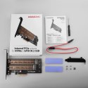 Axagon PCEM2-D adapter Wewnętrzny M.2, SATA