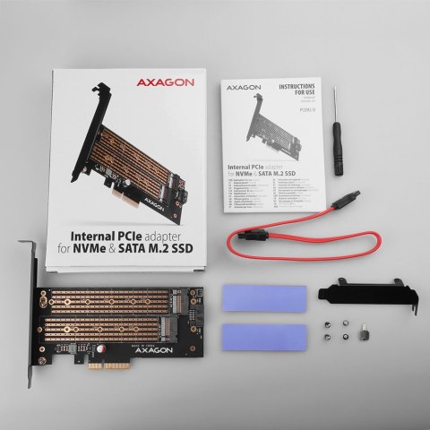Axagon PCEM2-D adapter Wewnętrzny M.2, SATA Axagon PCEM2-D adapter Wewnętrzny M.2, SATA