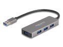 DeLOCK 4-portowy koncentrator USB 5 Gbps ze złączem USB Typu-A — z boku porty USB Typu-A