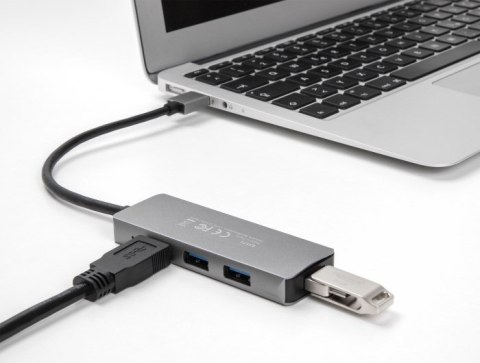 DeLOCK 4-portowy koncentrator USB 5 Gbps ze złączem USB Typu-A — z boku porty USB Typu-A DeLOCK 4-portowy koncentrator USB 5 Gbps ze złączem USB Typu-A — z boku porty USB Typu-A