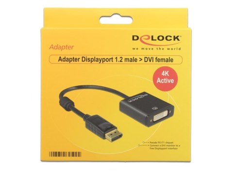 DeLOCK 62599 adapter kablowy 0,2 m DisplayPort DVI-I Czarny DeLOCK 62599 adapter kablowy 0,2 m DisplayPort DVI-I Czarny