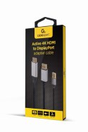 GEMBIRD AKTYWNY KONWERTER SYGNAŁU HDMI 4K NA DISPLAYPORT 2M, CZARNY