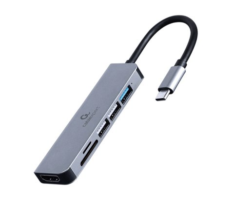 Gembird A-CM-COMBO6-02 stacja dokująca Przewodowa USB 3.2 Gen 1 (3.1 Gen 1) Type-C Szary Gembird A-CM-COMBO6-02 stacja dokująca Przewodowa USB 3.2 Gen 1 (3.1 Gen 1) Type-C Szary