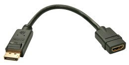 Lindy 41005 adapter kablowy 0,15 m DisplayPort HDMI Czarny
