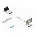 Lindy 41021 kabel DisplayPort 0,15 m Mini DisplayPort Biały