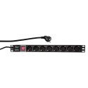 LogiLink PDU8C01 rozdzielacz zasilania PDU 8 x gniazdo sieciowe 1U Czarny