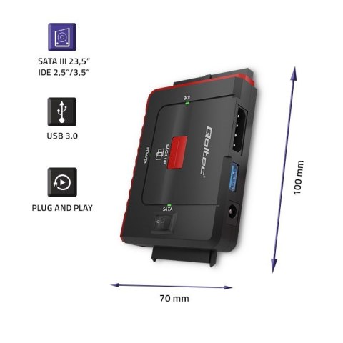 QOLTEC ADAPTER USB 3.0 DO IDE | SATA III QOLTEC ADAPTER USB 3.0 DO IDE | SATA III