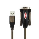 UNITEK Y-105A kabel równoległy Czarny 1,5 m USB Typu-A DB-9