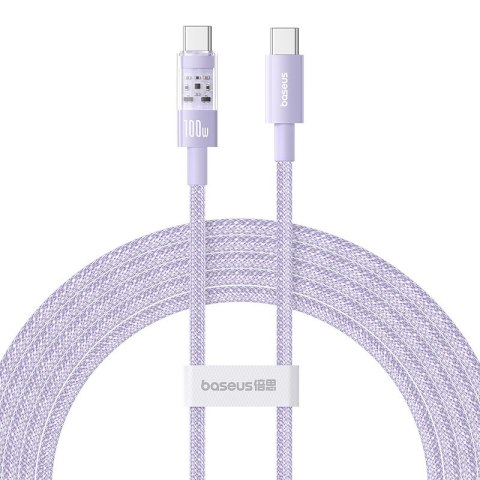 Kabel Baseus Gem Typ C-Typc C 100W 2m (fioletowy) Kabel Baseus Gem Typ C-Typc C 100W 2m (fioletowy)