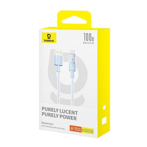 Kabel Baseus Gem USB-USB C 100W 1m (niebieski) Kabel Baseus Gem USB-USB C 100W 1m (niebieski)
