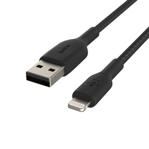 Kabel Belkin BoostCharge Braided Lightning to USB-A Cable 2m oplot Black Kabel Belkin BoostCharge Braided Lightning to USB-A Cable 2m oplot Black