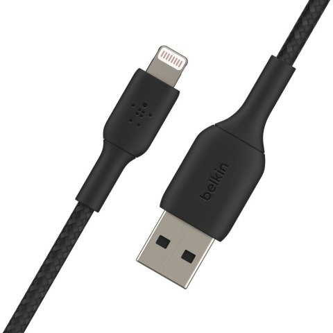 Kabel Belkin BoostCharge Braided Lightning to USB-A Cable 2m oplot Black Kabel Belkin BoostCharge Braided Lightning to USB-A Cable 2m oplot Black