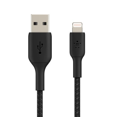 Kabel Belkin BoostCharge Braided Lightning to USB-A Cable 2m oplot Black Kabel Belkin BoostCharge Braided Lightning to USB-A Cable 2m oplot Black